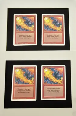 Red Elemental Blast X4 Revised Edition MP MTG Full Playset Magic The Gathering - Image 1