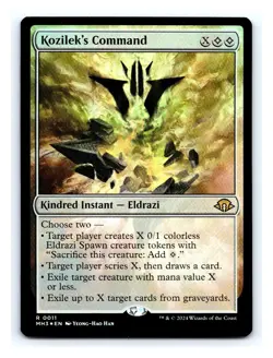 1x Kozilek's Command, Foil, Modern Horizons 3, Magic MTG NM, Foil Stamp Issue - Image 1