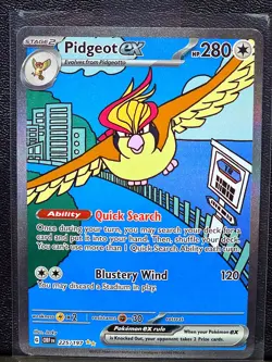 Pokemon TCG Pidgeot ex 225/197 Special Illustration Rare SIR Obsidian Flames NM - Image 1