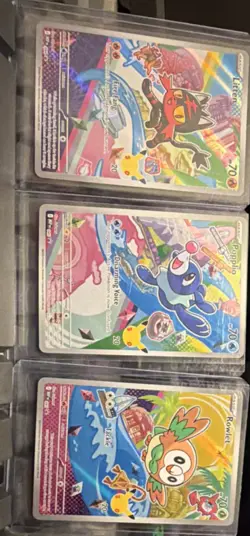 Pokemon TCG Litten Popplio Rowlet First Partner Illustration - Image 1