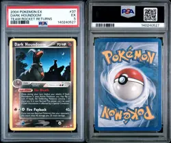2004 Pokemon Ex Dark Houndoom Team Rocket Returns 37/109 PSA 5 - Image 3