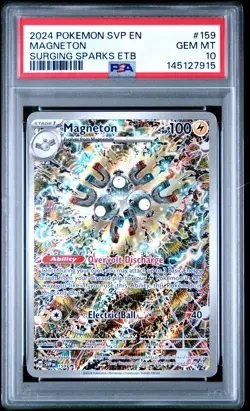 2024 POKEMON SVP EN-SV BLACK STAR PROMO #159 MAGNETON PSA 10 - Image 1