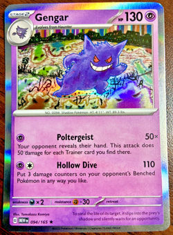 Pokemon TCG - Gengar 94/165 Holo Rare Scarlet & Violet 151 Free Ship - Near Mint - Image 1