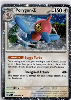 Pokemon TCG Porygon-Z 144/182 Cosmos Holo Paradox Rift Promo Trading Card - Image 3