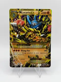 Pokemon M Lucario EX Mega Full Art Secret Rare Holo XY-Furious Fists 113/111 - Image 1