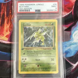 Pokemon 1st Edition Scyther 26/64 WOTC Jungle - PSA 9 - Image 1