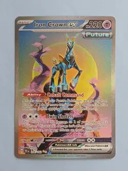 Pokemon Temporal Forces Iron Crown ex 206/162 Special Illustration Rare - Image 1