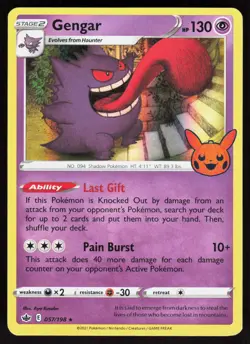 Gengar 057/198 Promo Trick or Trade BOOster Pokemon Holo Lightly Played - Image 1