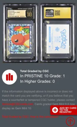 Pokemon Merlin (2000) Charmander Series 2 Cracked Ice Pristine 10 - POP 1!! 0/⬆ - Image 3