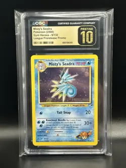 RARE 2000 Misty’s Seadra Prerelease Holo Pokemon 9/132 CGC 10 PRISTINE *POP 5* - Image 1