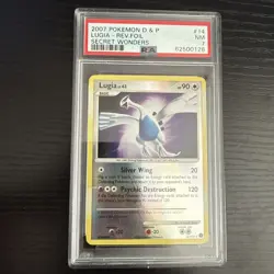 Pokemon Lugia 14/132 D&P Secret Wonders Reverse Holo Rare - PSA 7 NM - Image 1