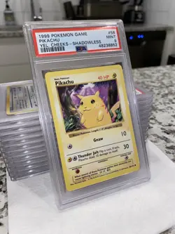 1999 Pokemon Game Pikachu Yellow Cheeks-Shadowless #58 PSA 9 MINT Fresh Grade🔥 - Image 2