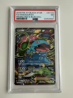2016 Venusaur EX Full Art Black Star Promo #XY123 Red & Blue Pokemon TCG - PSA 7 - Image 4