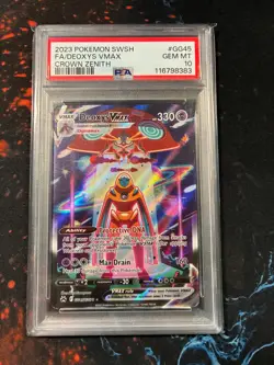 Pokemon 2023 Deoxys VMAX GG45 Full Art Crown Zenith GEM MINT PSA 10 - Image 1