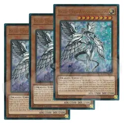Yugioh Blue-Eyes Abyss Dragon x 3 - 1st Prismatic Ultimate Rare NM - Free Holo - Image 1