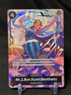 One Piece | Mr.2.Bon.Kurei(Bentham) | OP14-091 | Alt Art (SR) | NM - Image 1