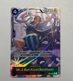 One Piece TCG Mr.2.Bon.Kurei (Bentham) Op14-091 SR Alt Art - Image 1