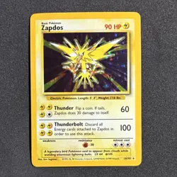 Zapdos 16/102 Base Set Holo Rare 1999 Wizards Pokemon TCG Card English - Image 1