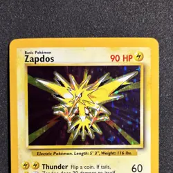 Zapdos 16/102 Base Set Holo Rare 1999 Wizards Pokemon TCG Card English - Image 2