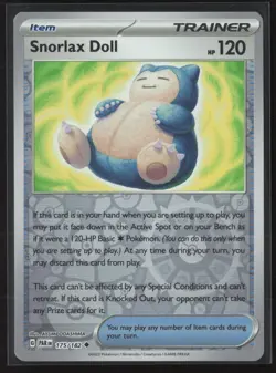 Snorlax Doll Uncommon SV04: Paradox Rift 175/182 NM Pokemon Card Reverse Holo - Image 1