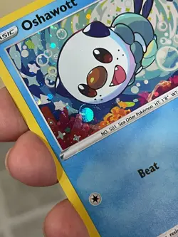 POKEMON OSHAWOTT SWSH222 PROMO BLACK STAR COSMOS HOLOFOIL SMALL SWIRL NM CARD - Image 4