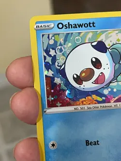 POKEMON OSHAWOTT SWSH222 PROMO BLACK STAR COSMOS HOLOFOIL SMALL SWIRL NM CARD - Image 5