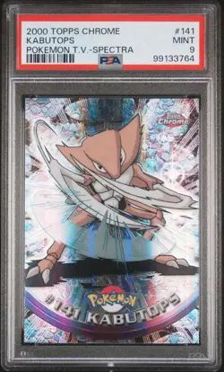 POKEMON PSA 9 KABUTOPS #141 SPECTRA POKEMON T.V. TOPPS CHROME ENGLISH 2000! - Image 1