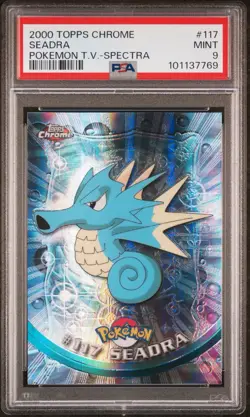 POKEMON PSA 9 SEADRA SPECTRA #117 POKEMON T.V. TOPPS CHROME ENGL LOW POP!🌍 - Image 1