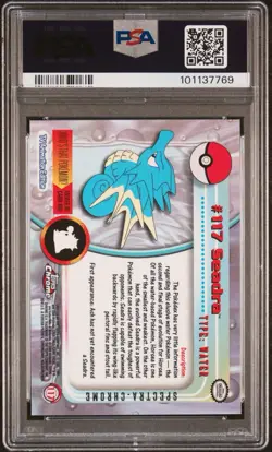 POKEMON PSA 9 SEADRA SPECTRA #117 POKEMON T.V. TOPPS CHROME ENGL LOW POP!🌍 - Image 2