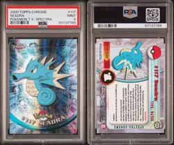 POKEMON PSA 9 SEADRA SPECTRA #117 POKEMON T.V. TOPPS CHROME ENGL LOW POP!🌍 - Image 3