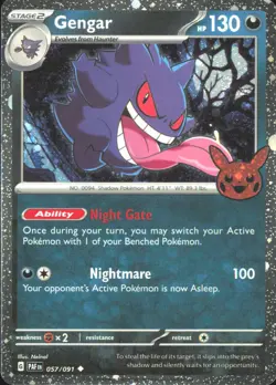 Pokemon TCG - Gengar (Cosmos Holo) Trick or Trade BOOster Bundle 2024 057/091 NM - Image 1