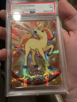2000 Topps Chrome Ponyta Pokemon Tekno Psa 7 - Image 1