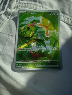 Caterpie 151 Full Art NM Ultra Rare 172/165 Scarlet & Violet Pokemon TCG English - Image 1