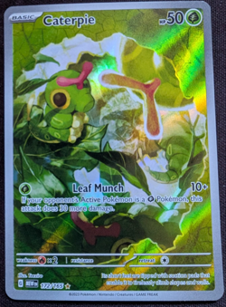 Pokemon TCG Scarlet & Violet 151 Caterpie Illustration Rare Holo 172/165 - NM - Image 1