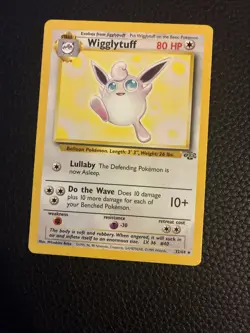 Vintage 1999 Pokemon TCG Jungle WIGGLYTUFF NON-HOLO Rare 32/64 Unlimited LP - Image 3