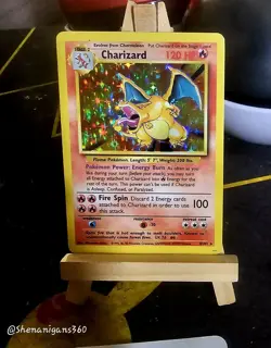 Pokemon Charizard (Double Holo Error) 004/102 Base Set Holo Unlimited - Image 1