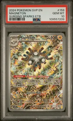 2024 POKEMON SVP EN-SV BLACK STAR PROMO #159 MAGNETON PSA 10 - Image 1