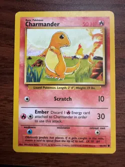 Pokemon TCG Charmander Base Set 46/102 Regular - Image 1