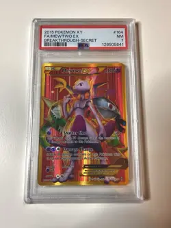 Pokemon TCG Mewtwo EX 164/162 Breakthrough Full Art Secret Rare Holo PSA 7 - Image 1