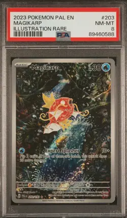 2023 POKEMON PAL EN-PALDEA EVOLVED #203 MAGIKARP ILLUSTRATION RARE - PSA 8 - Image 1