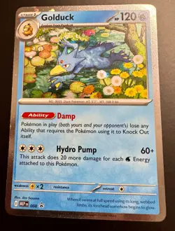 Golduck 008 Cosmos Holo Black Star Promo Pokemon NM SWIRL - Image 1