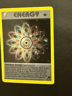 Pokemon TCG 1st Edition Holo Team Rocket Rainbow Energy 17/82 Vintage 2000 SWIRL - Image 4