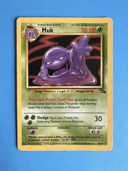1999 Vintage Pokemon Muk 28/62 Fossil Non Holo - Image 1