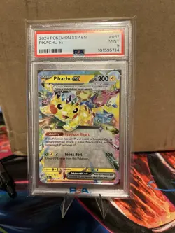 PSA 9 Pokemon TCG Pikachu EX Surging Sparks 57/191 - Image 1