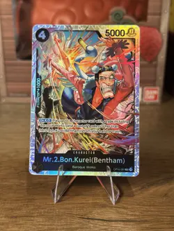 Mr.2.Bon.Kurei (Bentham) OP14-091 SR The Azure Sea’s Seven One Piece Card Game - Image 1