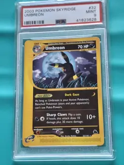 Pokemon Umbreon Skyridge Non-Holo Rare 32/144 PSA 9 Mint Card - Image 1