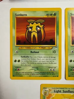 Light Sunflora 72/105 Sunkern 83/105 Neo Destiny Evolution Pokemon Cards - Image 2