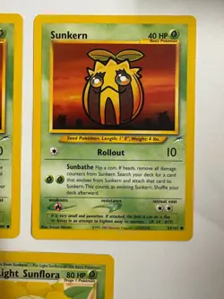 Light Sunflora 72/105 Sunkern 83/105 Neo Destiny Evolution Pokemon Cards - Image 3