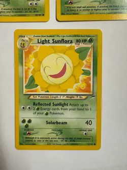Light Sunflora 72/105 Sunkern 83/105 Neo Destiny Evolution Pokemon Cards - Image 4