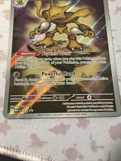 Pokemon Alakazam TCG Mega Evolution Black Star Promo Card MEP-009 - Image 3